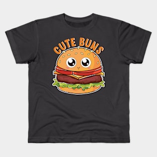 Cute Buns Kawaii Cheeseburger Kids T-Shirt